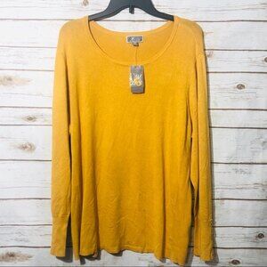 JM collection golden spruce  long sleeve sweater size XXL